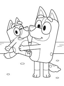 Desenho da Bela com Xícara para Colorir