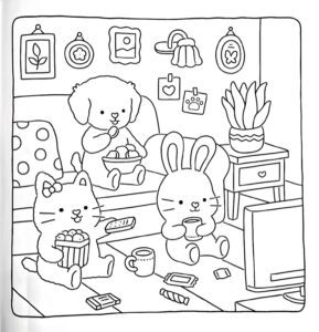 Desenho de animais na piscina termal Bobbie Goods para pintar